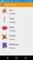 Origami Flower Instructions 3D الملصق