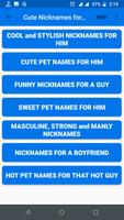 Cute Nicknames for Guys and Boys 스크린샷 2