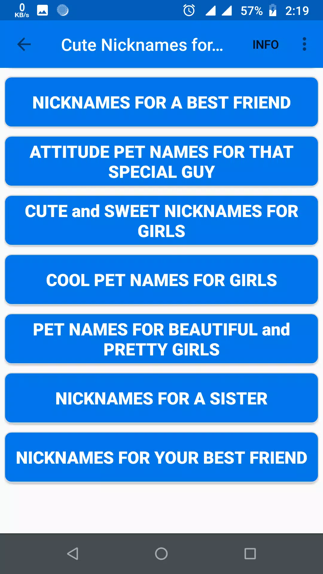 Cute Nicknames for Guys and Boys APK pour Android Télécharger