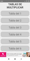 Tablas de multiplicar Affiche