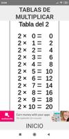 2 Schermata Tablas de multiplicar