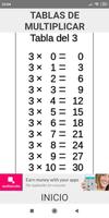 Tablas de multiplicar capture d'écran 3