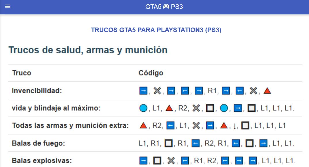 Trucos GTA 5 PS4 Ekran Görüntüsü 8.