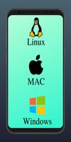 Linux-MAC-Windows OS Commands Affiche