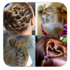 Cute girl hairstyles icon