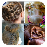 Cute girl hairstyles icon