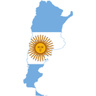 Argentina flag map-icoon