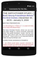Comments for the Watchtower Study capture d'écran 1