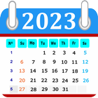 calendar in english 2023 ไอคอน