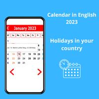 calendar in english 2023 স্ক্রিনশট 3
