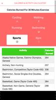Calories Burned Calculator captura de pantalla 2