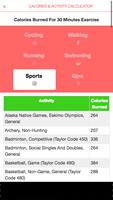 Calories Burned Calculator capture d'écran 2