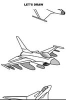 Draw Aircrafts: Jet Affiche