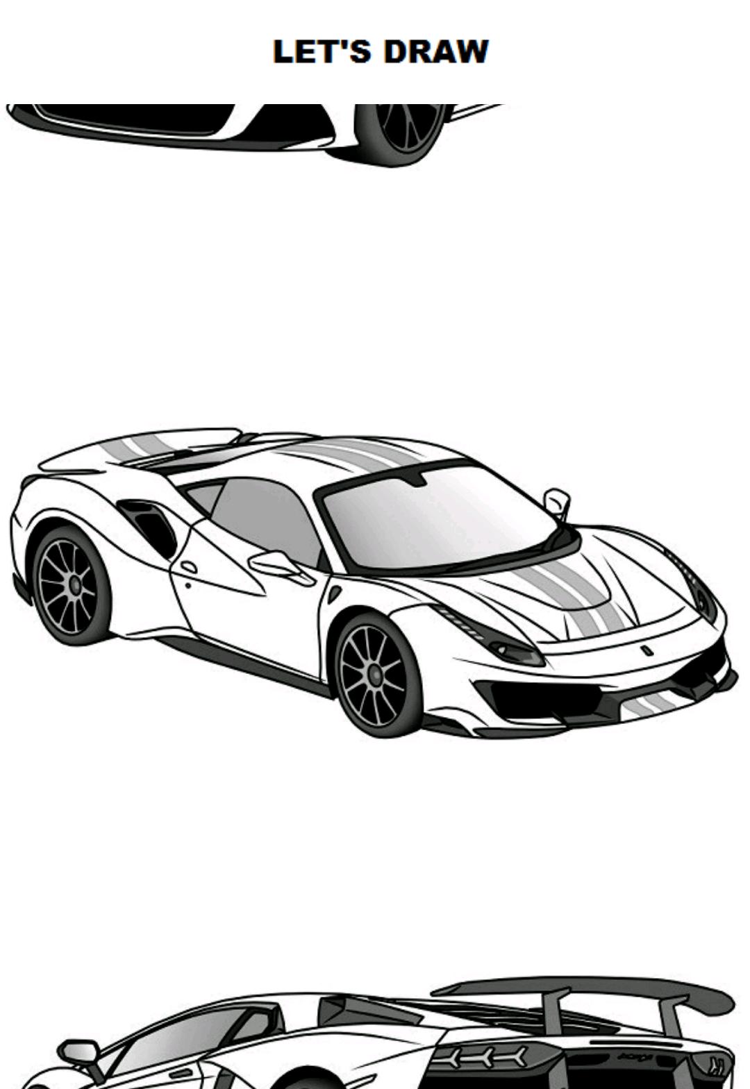 Sports Cars Drawn - Supercars Gallery