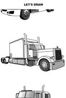 Poster Draw Semi Trucks