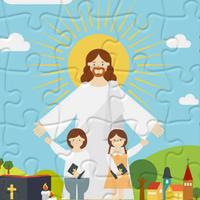 Dios y Jesus Puzzles Affiche
