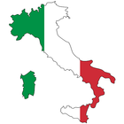Italy flag map icono