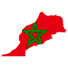 Morocco flag map أيقونة