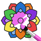 塗り絵とペイント アイコン