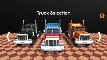 Real Semi Truck Parking Simula Affiche