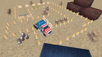 Real Semi Truck Parking Simula imagem de tela 1