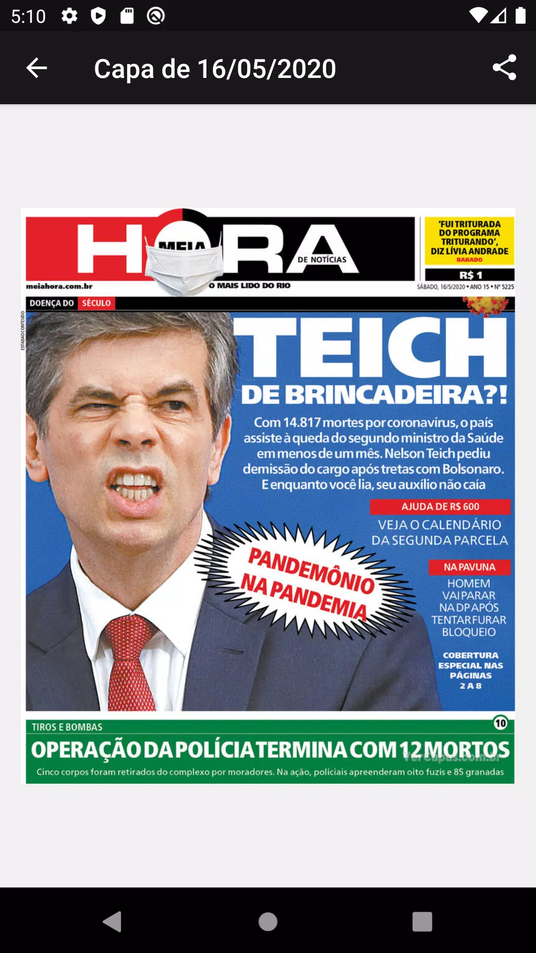 Capas Jornal Meia Hora for Android - APK Download