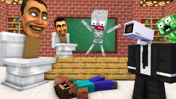 MCPE skibidi toilet minecraft poster