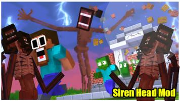 Siren Head Mod for Minecraft โปสเตอร์