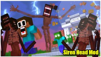 Siren Head Mod for Minecraft poster