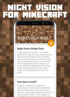 Night Vision Mod for Minecraft Affiche