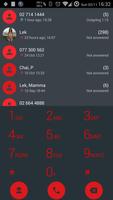 Dialer Theme Droid L Red drupe captura de pantalla 1