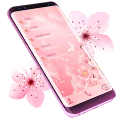 Cherry Flowers Pink Dialer APK download