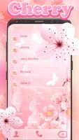 Cherry Flowers Pink Dialer capture d'écran 1