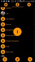 Dialer Theme Flat Black Orange captura de pantalla 3