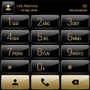 Dialer theme G Black Gold APK
