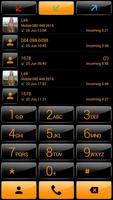 Dialer Theme G Black Orange imagem de tela 1