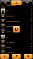 Dialer Theme G Black Orange capture d'écran 2