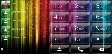 Dialer theme Curtain Neon