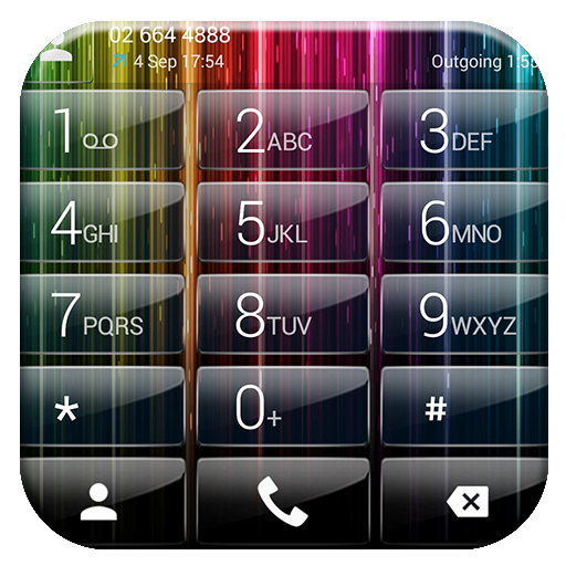 Dialer theme Curtain Neon