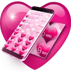 Pink Hearts Dialer Theme APK download