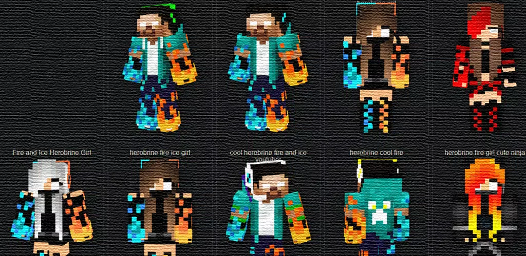 FIRE HEROBRINE Minecraft Skin