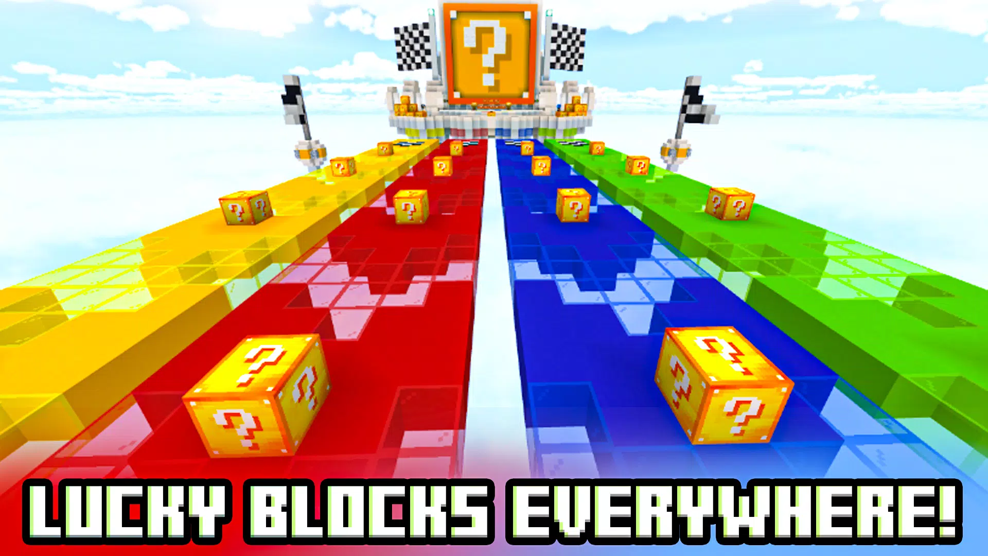 Minecraft: GIANT LUCKY BLOCK LUCKY BLOCK RACE - Lucky Block Mod