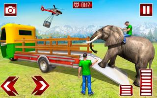 Wild Animal Transport Tuk Tuk Simulator تصوير الشاشة 1