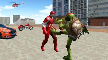 Tortue Hero Ninja Jeux de combat avec super-héros Affiche