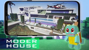 Modern House Map Minecraft plakat