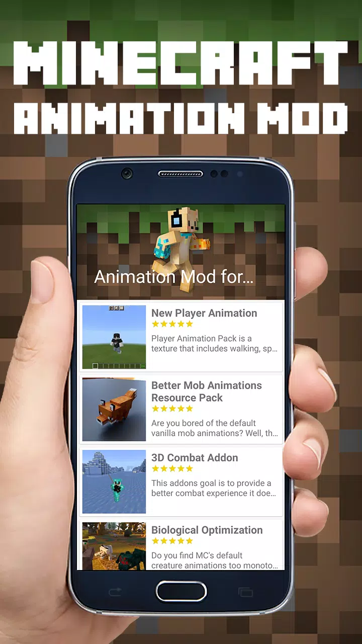 Download Player Animation mod MCPE android on PC