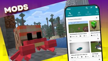 Mods, maps skins for Minecraft โปสเตอร์