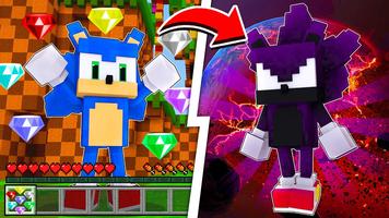 Skins Sonic for Minecraft Maps ポスター