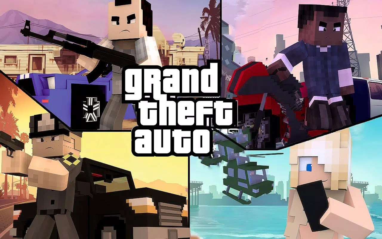 GTA V Theft Auto Craft MCPE MOD APK v1.0 (Unlocked) - Apkmody