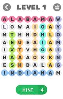 find words - US states Cartaz